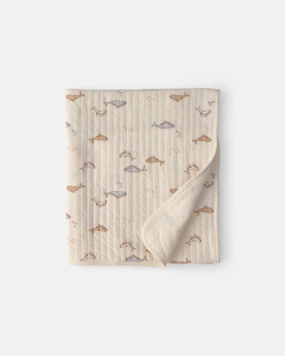 Baby 1pk Whale Knit Blanket