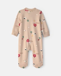 Baby Farm 100% Cotton 2-Way Zip Sleeper - Beige