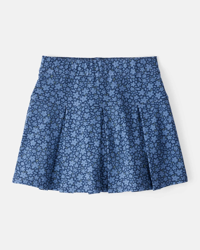 Kid Floral Pull-On Skort