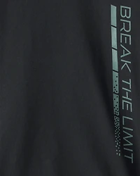 Boys Active Short-Sleeve Graphic Tee - Black