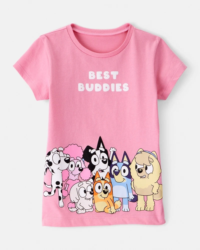 Toddler Girl Bluey Best Buddies Short-Sleeve Graphic Tee - Pink
