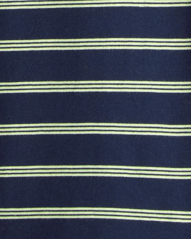 Toddler Boy Striped Long-Sleeve T-Shirt - Navy/Green