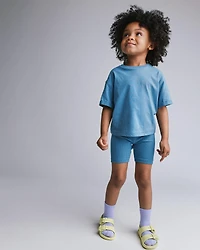 Toddler Rolled Cuff Tee - Teal