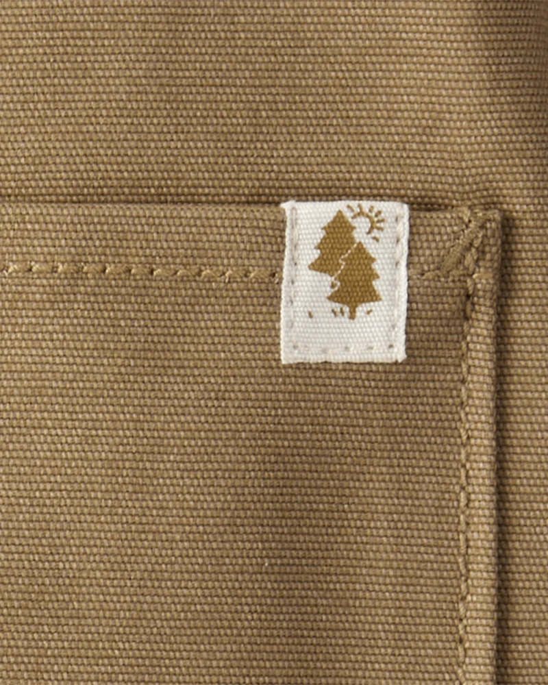 Baby Boy Canvas Long-Sleeve Fashion Jacket - Brown