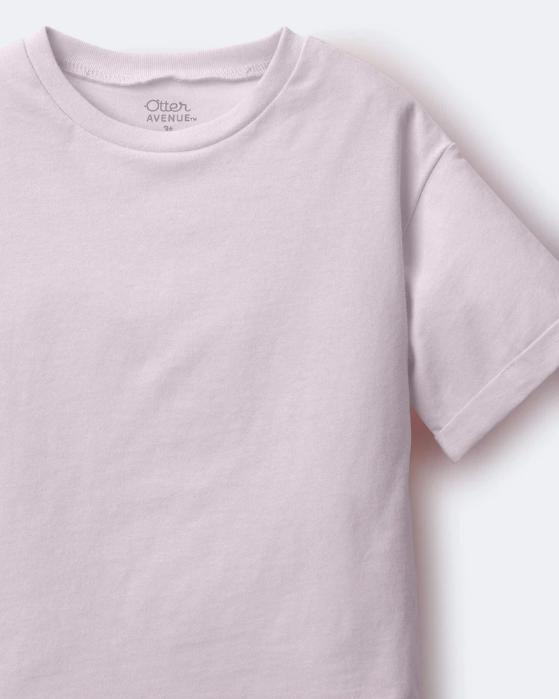 Toddler Rolled Cuff Tee - Rose