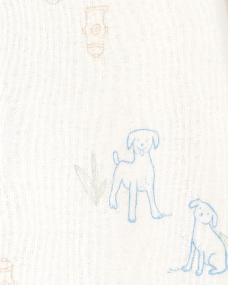 Baby Girl 3-Piece Puppy Converter Gown & Cap Set - Ivory