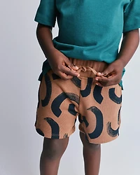 Toddler City Park™ Short Abstract Print - Brown