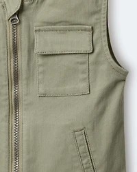 Toddler Zip-Up Vest - Olive
