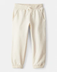 Toddler Girl DayDream Fleece Drawstring Joggers - White