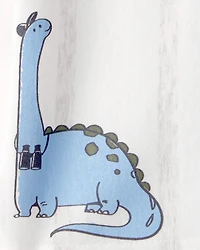 Baby Boy Dinosaur Graphic Tee - White