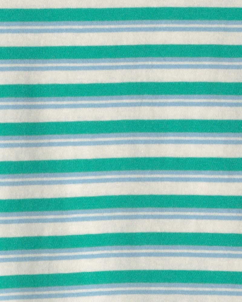 Boys Striped Tee - Green/Yellow