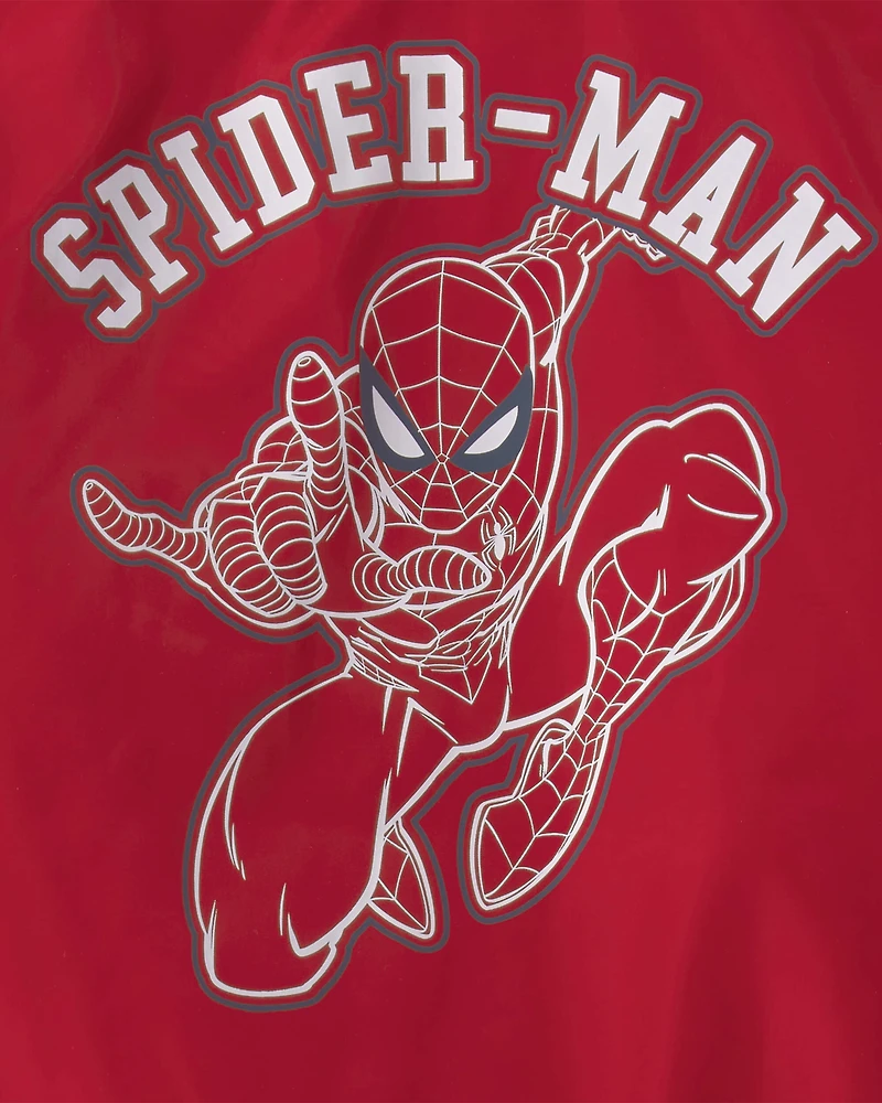 Kid Spider-Man Bomber Fashion Jacket - Red