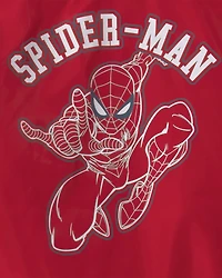 Kid Spider-Man Bomber Fashion Jacket - Red