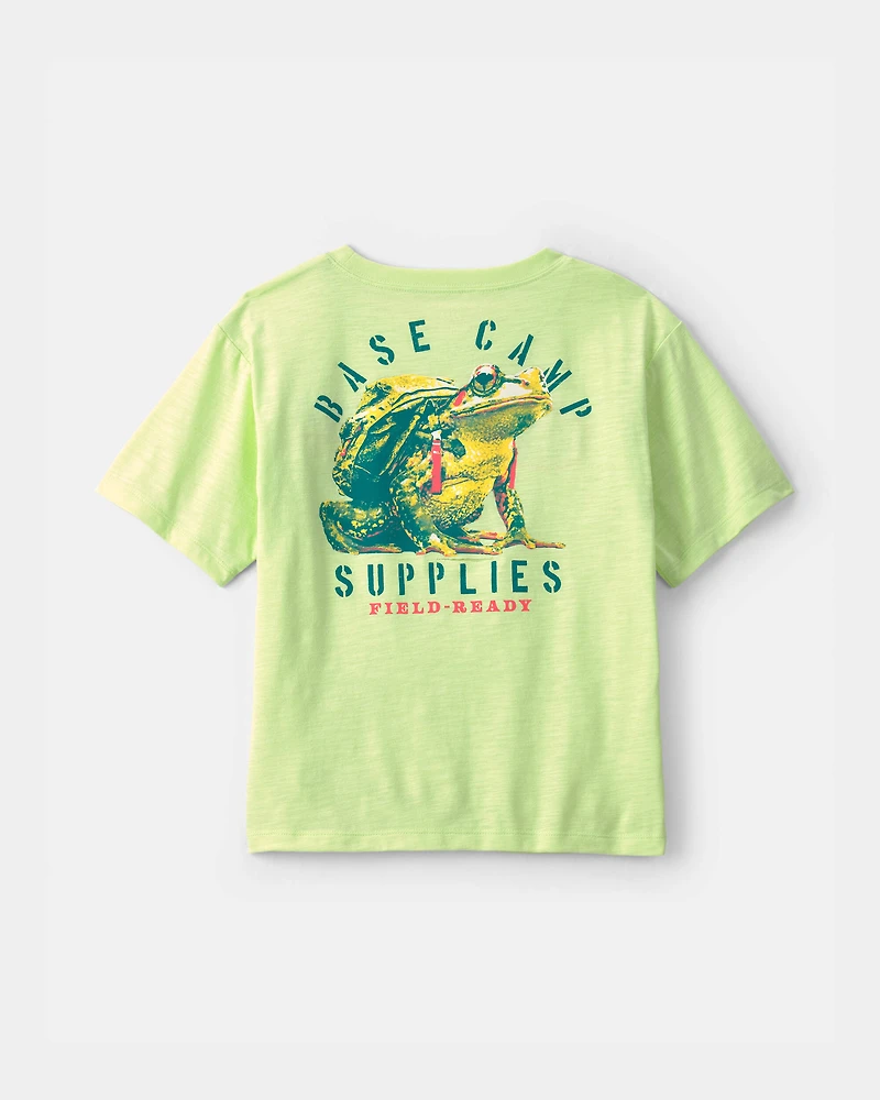 Boys 'Keepin' It Wild' Frog Graphic Tee - Green