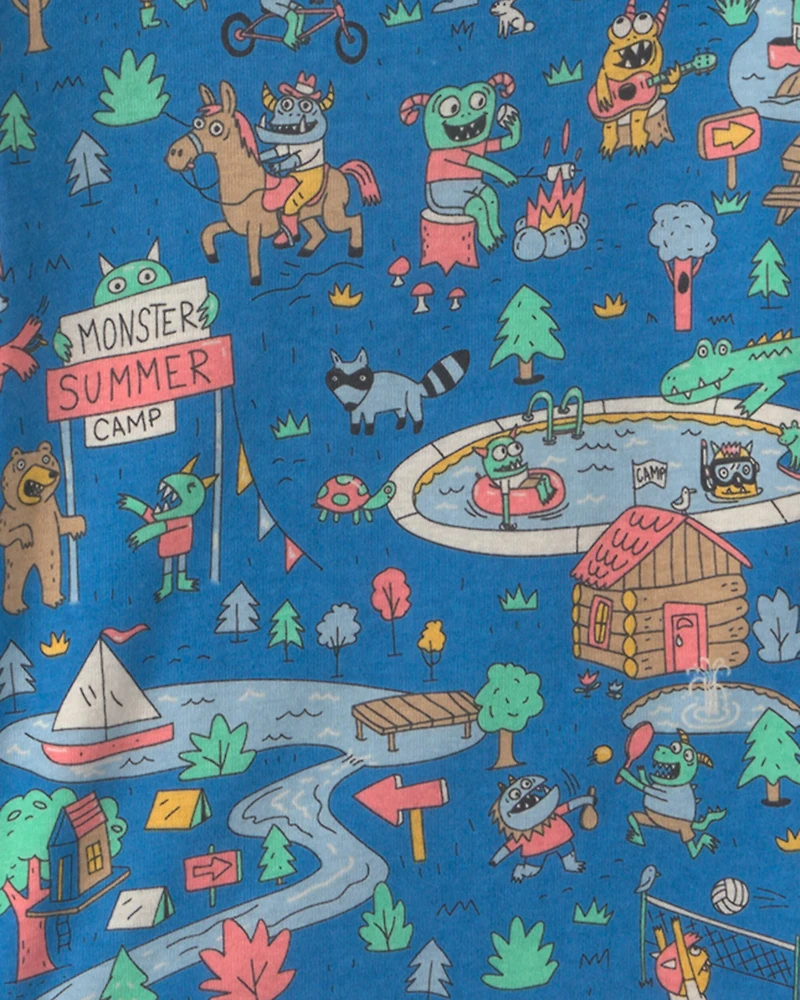 Toddler Boy 2-Piece Monster pyjama Set - Blue