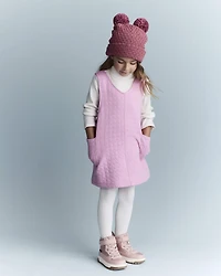 Toddler Girl Pom Beanie - Burgundy
