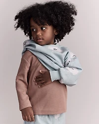 Toddler Boy Long Sleeve Henley - Mocha Brown