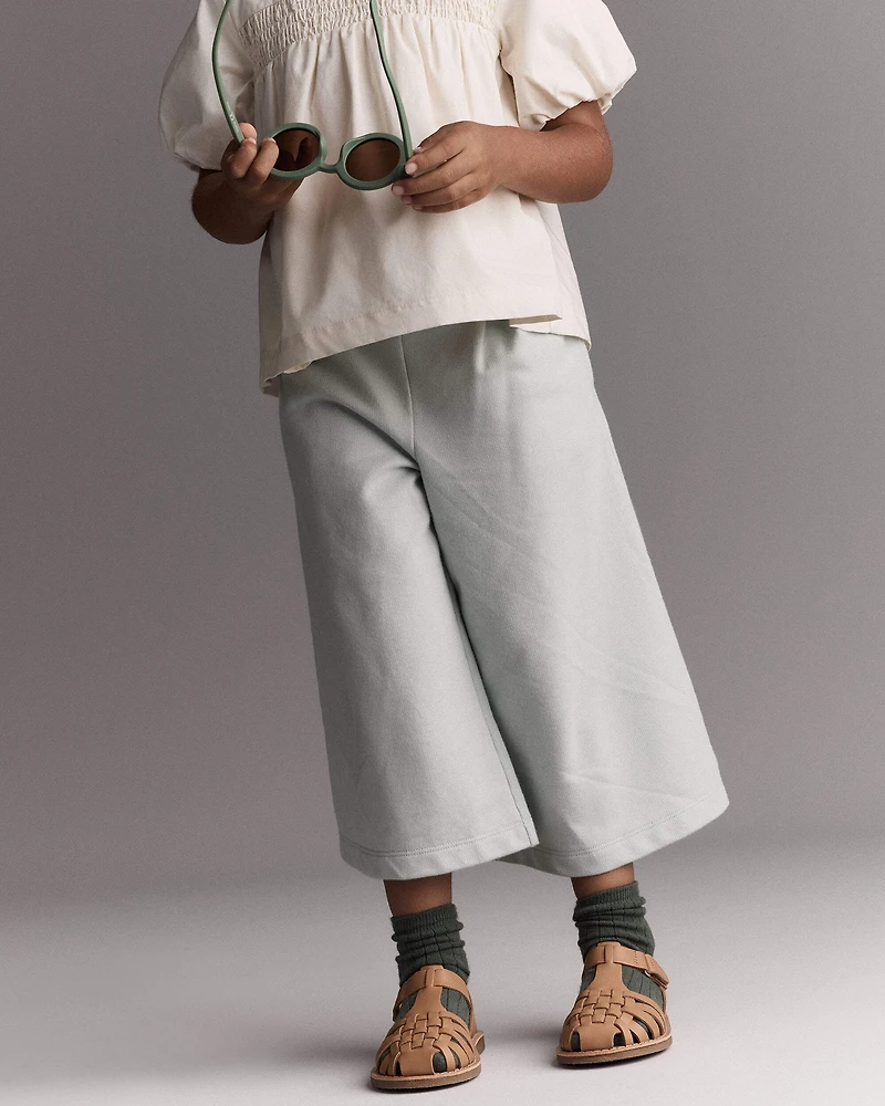 Toddler Girl Wide-Leg Drape Pant - Light Blue