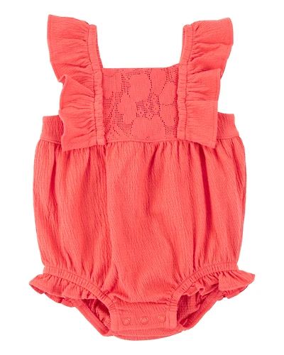 Baby Girl Lace Crinkle Jersey Bubble