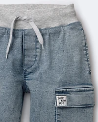 Toddler Boy Cargo Pant Avenue Wash - Heather Grey/Blue