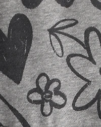 Baby Girl DayDream Fleece Heart Knit Dress - Grey