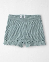 Baby Girl 2-Piece Organic Cotton  Knit Top & Short Set