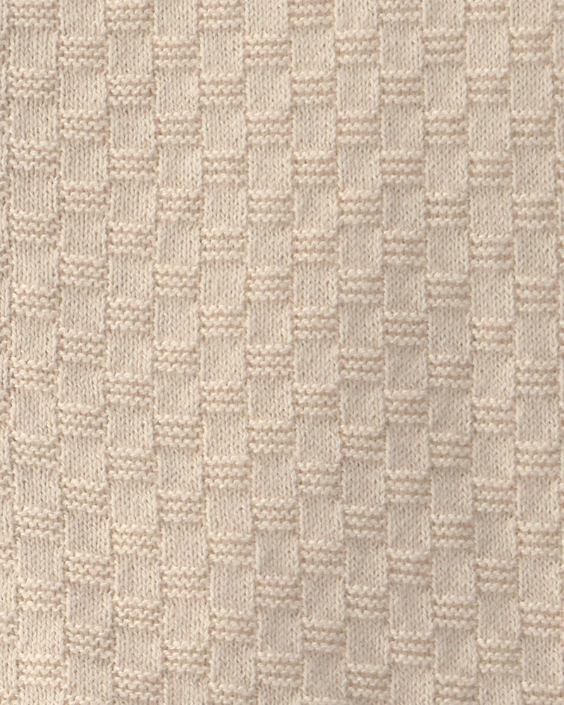 Baby Boy Button-Down Short-Sleeve Romper - Ivory