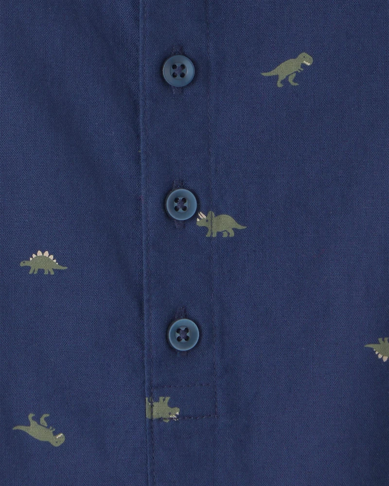 Baby Boy Dinosaur Romper - Navy/Blue