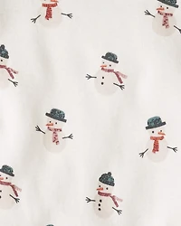Baby Organic Cotton Snowman Print Pyjamas