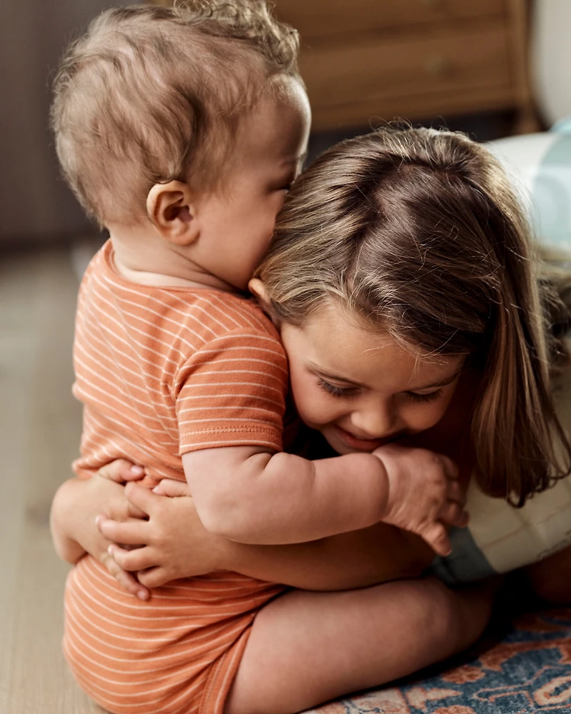 Baby Boy 5-Pack Dinosaur Short-Sleeve Cotton Bodysuits