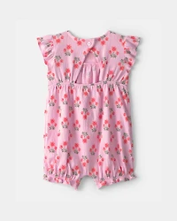 Baby Girl Floral Romper - Pink
