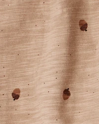 Baby 2-Piece Thanksgiving Acorn Print Cotton Long-Sleeve Tee & Pant Set - Brown/Cream