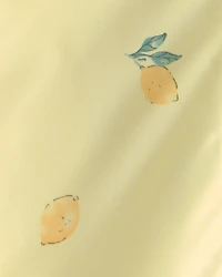 Baby Girl Lemon Print  Rain Jacket - Yellow