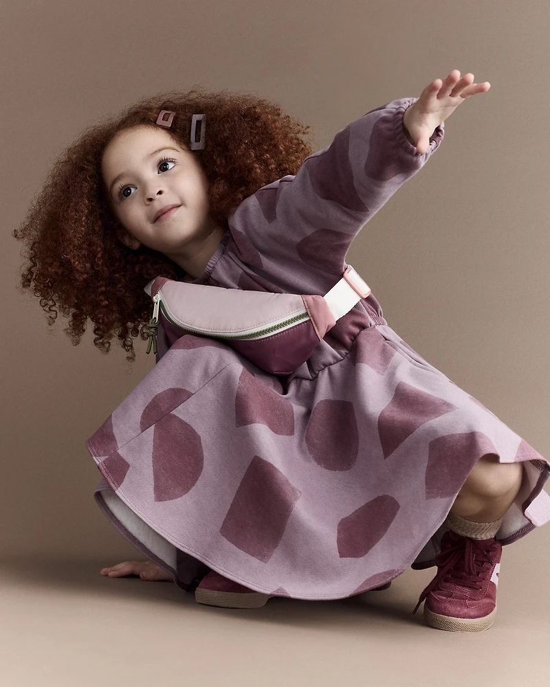 Toddler Girl Avenue Twirl™ Dress with Shapes - Mauve
