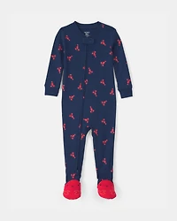 Toddler Boy Lobster 100% Cotton Snug Fit 1-Piece Pyjama Set - Blue