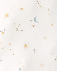 Baby Constellation 2-Way Zip Wearable Blanket - White