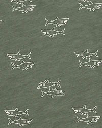Toddler Shark Sleeveless Slub Jersey Tank