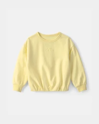 Toddler Girl 'I Am The Vibe' French Terry Pullover Sweatshirt - Yellow