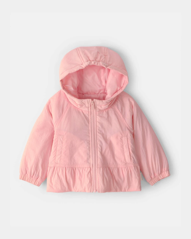 Baby Girl Mid Weight Pink Peplum