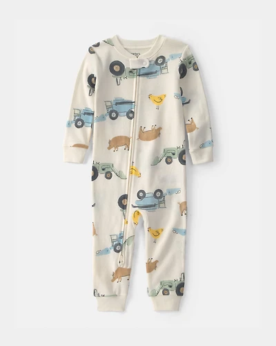 Toddler Boy Farm 100% Cotton 1-Piece Pyjama