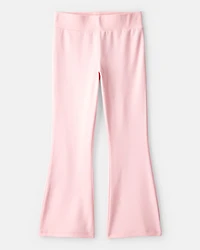 Girls Microfleece Flare Pants - Pink