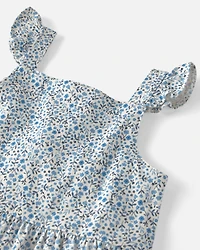 Toddler Girl Organic Cotton Tiered Dress Meadow Bloom