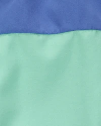 Boys Colourblock Swim Trunks - Green/Blue