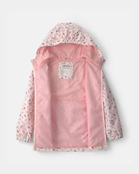 Girls Strawberry Floral Raincoat