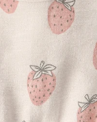 Baby Girl Organic Cotton Romper Strawberry-Print