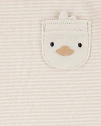Baby 4-Piece Striped Duck Outfit Set