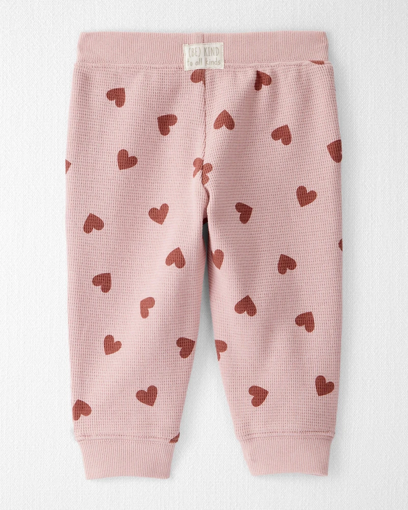 Baby Girl Waffle Knit Top & Pant Set Made with Organic Cotton