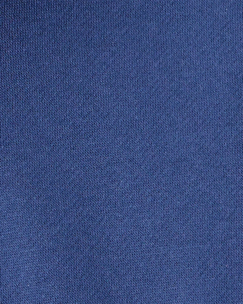Baby Boy Solid Fleece Quarter Zip Sweatshirt - Navy