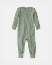 Baby PurelySoft 2-Way Zip 1-Piece Pyjama - Green