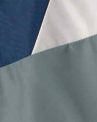 Toddler Boy Colurblock Windbreaker- Blue/Green